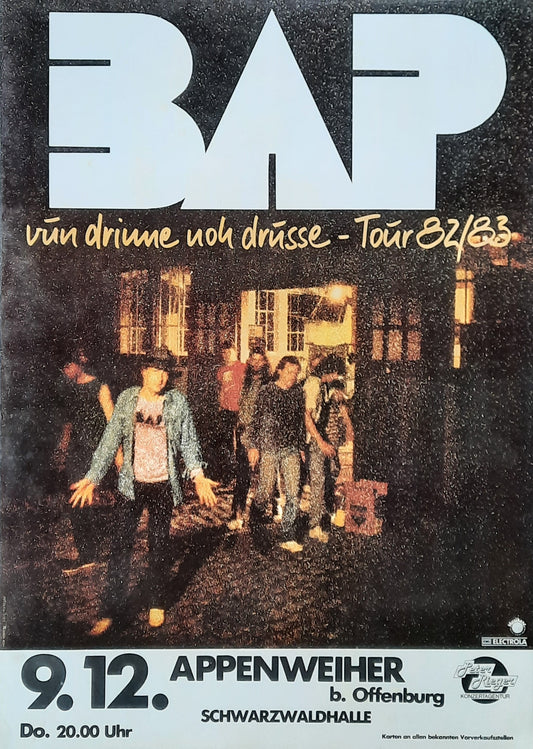 BAP Original Concert Poster December 9, 1982 Appenweiher Germany 1