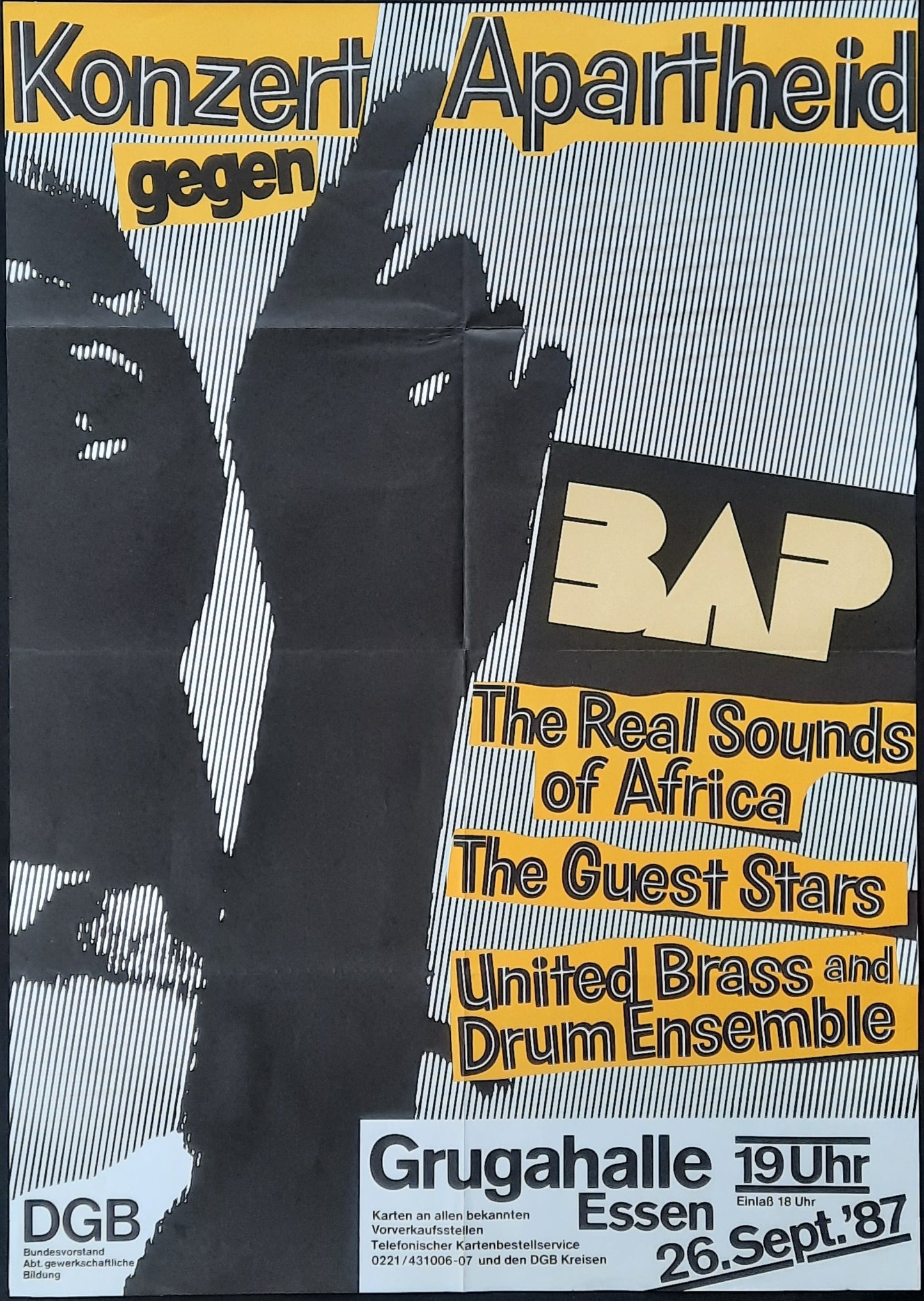 BAP Original Concert Poster September 26, 1987 Essen Germany 1