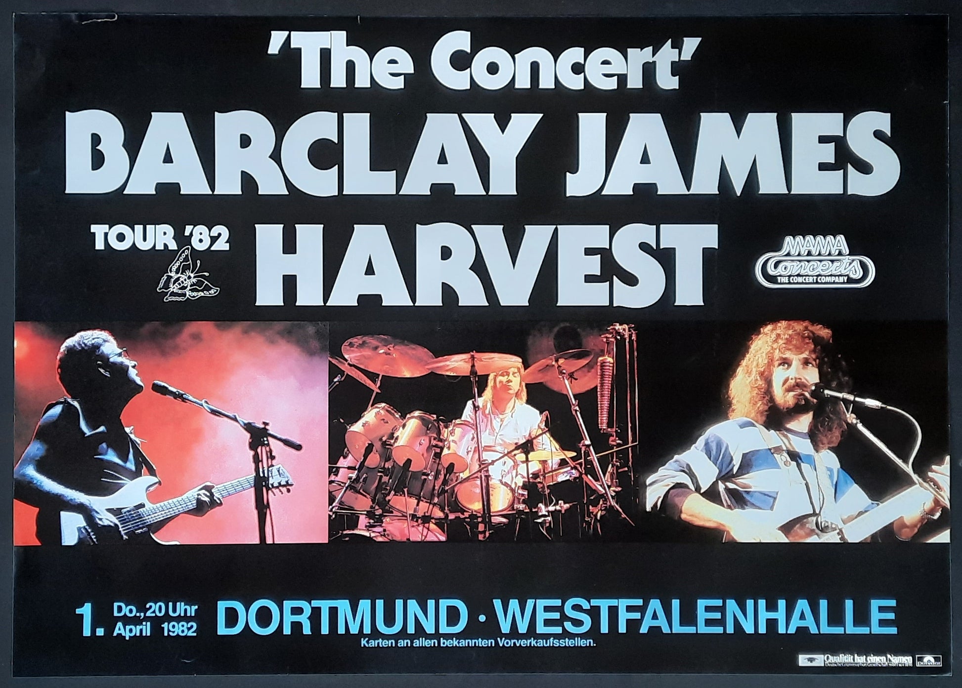BARCLAY JAMES HARVEST Original Concert Poster April 1, 1982 Dortmund Germany 1