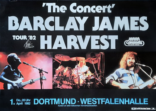 BARCLAY JAMES HARVEST Original Concert Poster April 1, 1982 Dortmund Germany 1