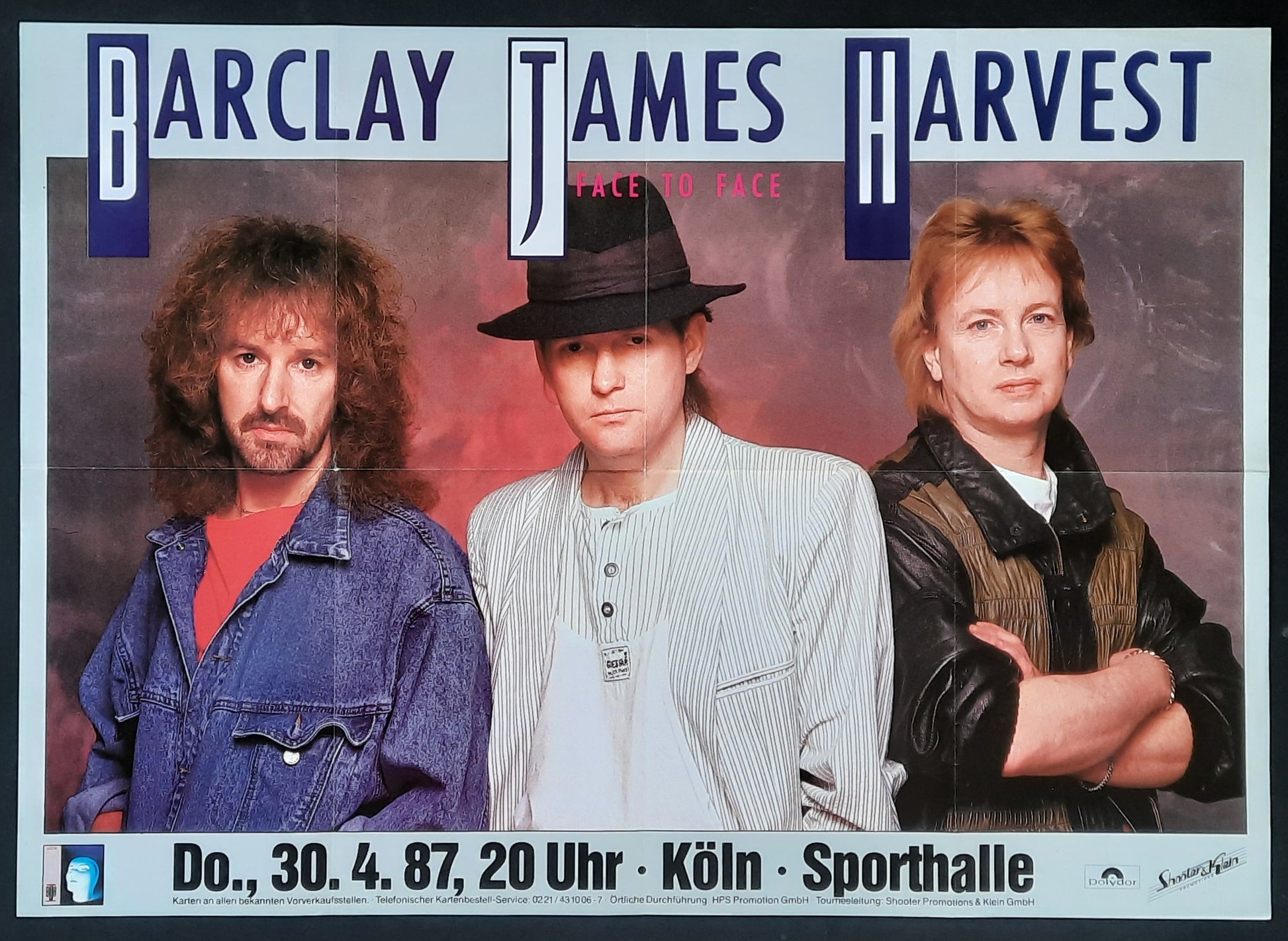 BARCLAY JAMES HARVEST Original Concert Poster April 30, 1987 Cologne Germany 1