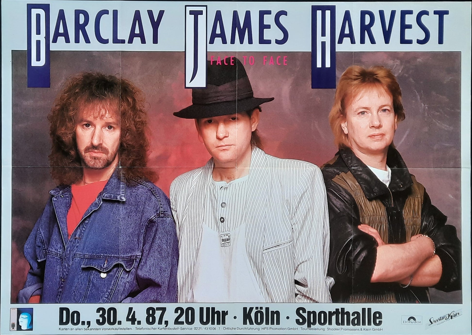 BARCLAY JAMES HARVEST Original Concert Poster April 30, 1987 Cologne Germany 1