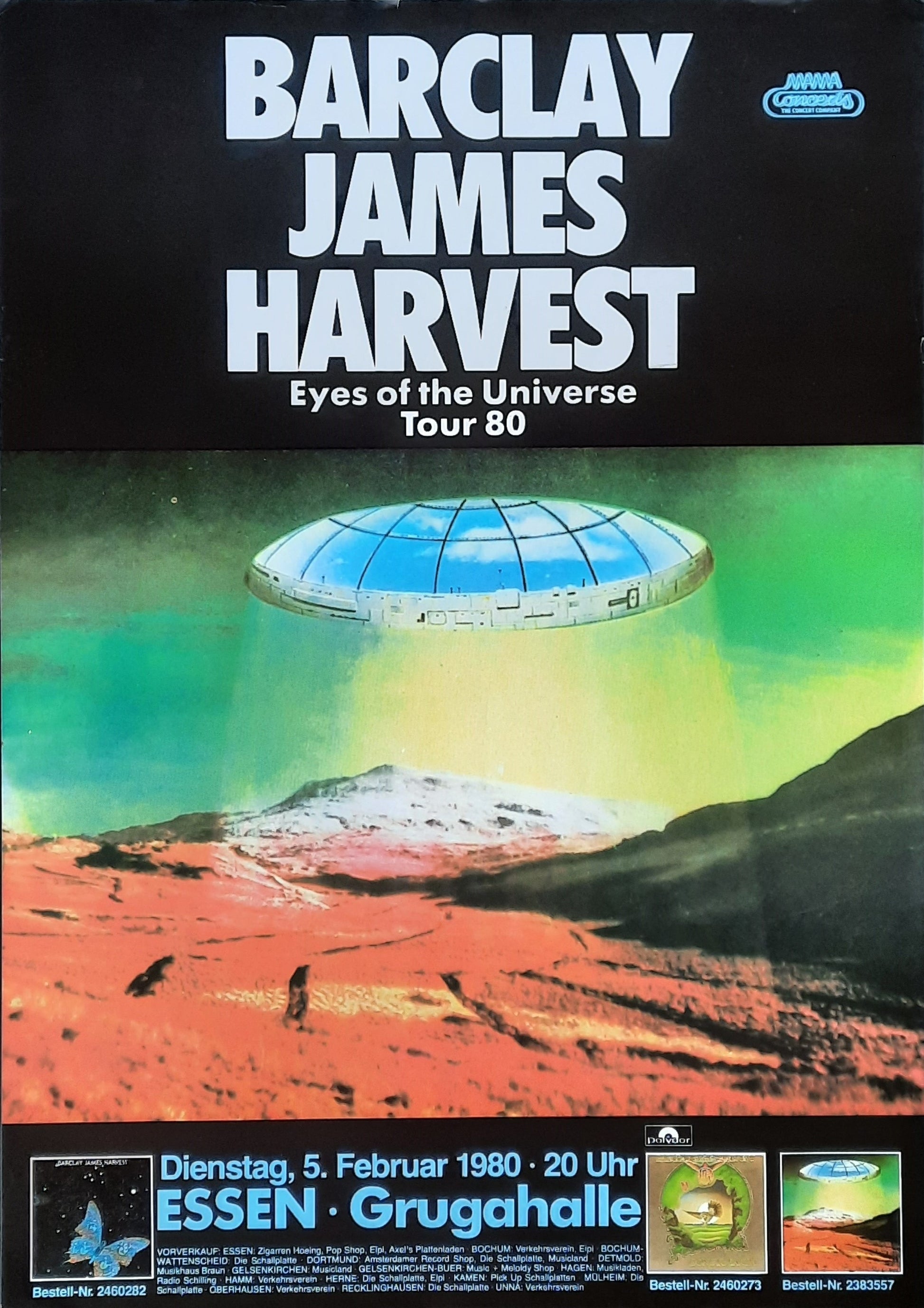 BARCLAY JAMES HARVEST Original Concert Poster February 5, 1980 Essen Germany 1