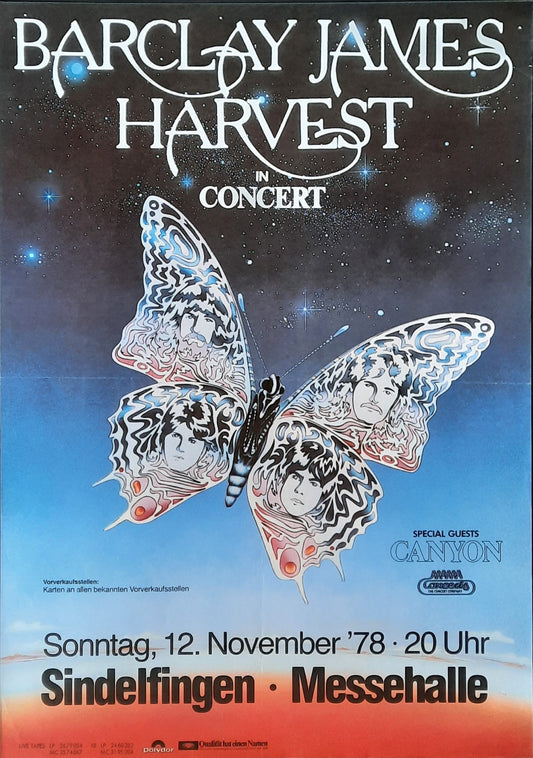 BARCLAY JAMES HARVEST Original Concert Poster November 12, 1978 Sindelfingen Germany 1