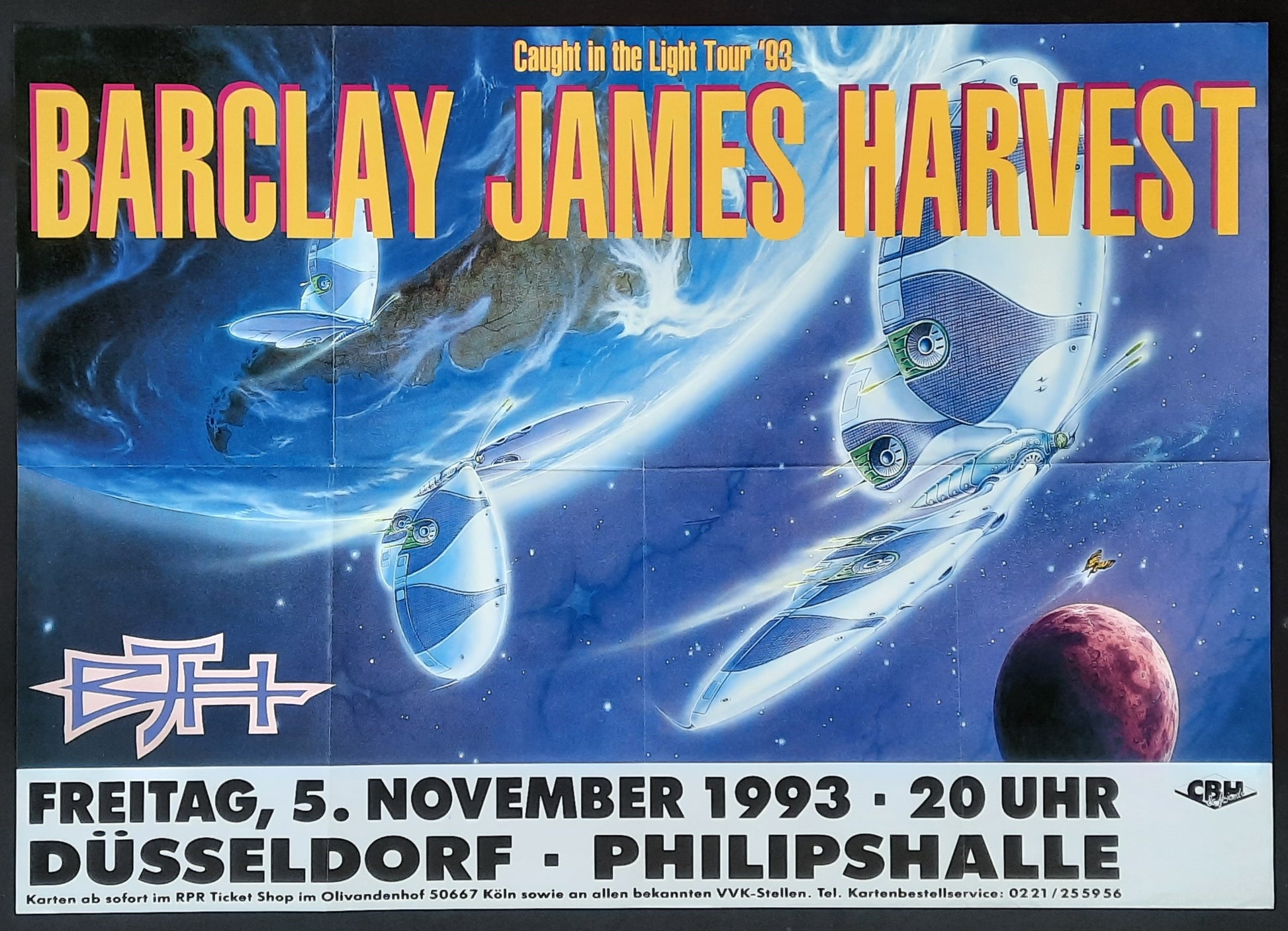 BARCLAY JAMES HARVEST Original Concert Poster November 5, 1993 Duesseldorf Germany 1