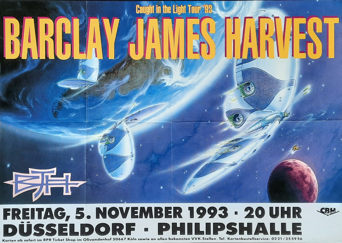 BARCLAY JAMES HARVEST Original Concert Poster November 5, 1993 Duesseldorf Germany 1