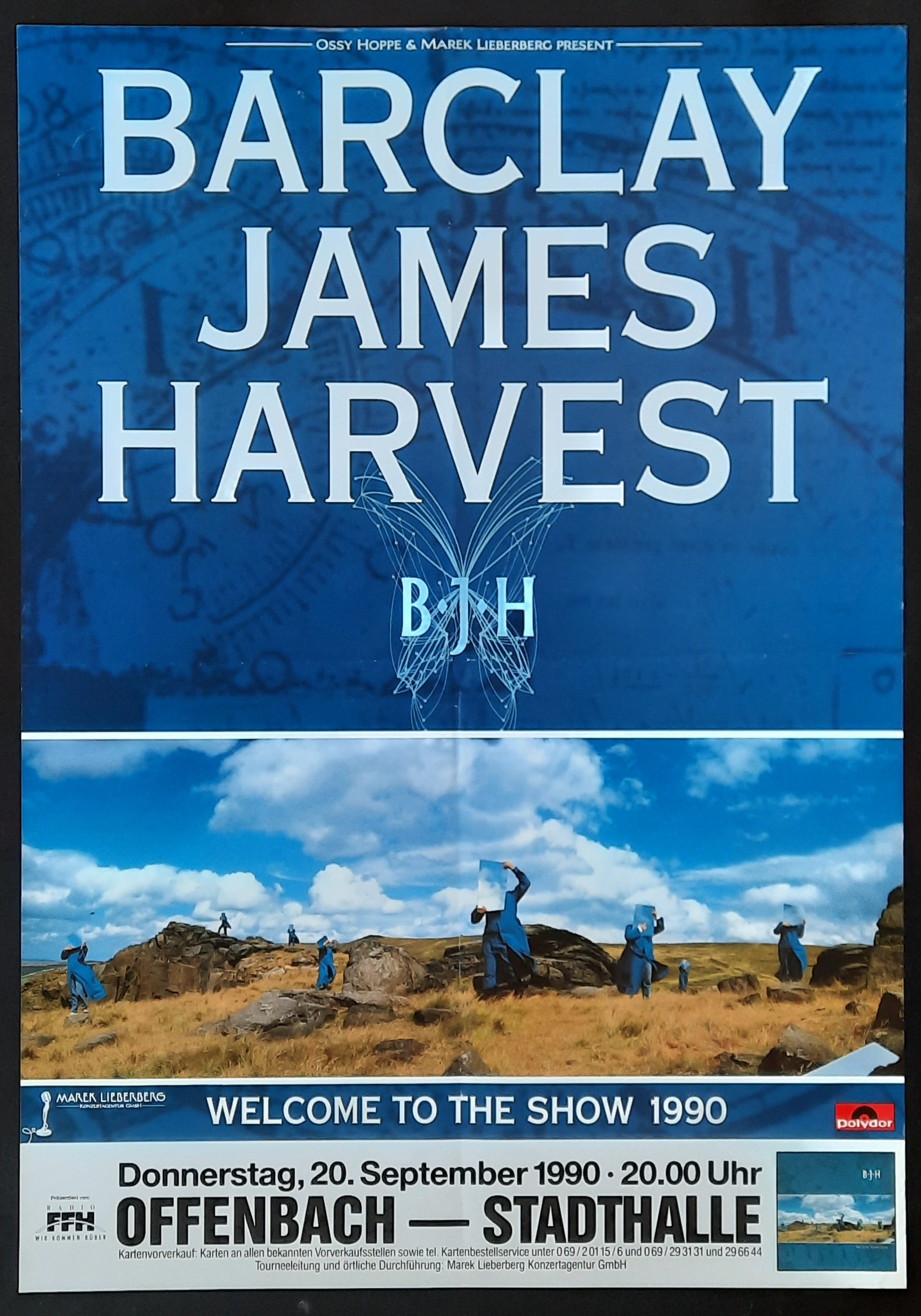BARCLAY JAMES HARVEST Original Concert Poster September 20, 1990 Offenbach Germany 1