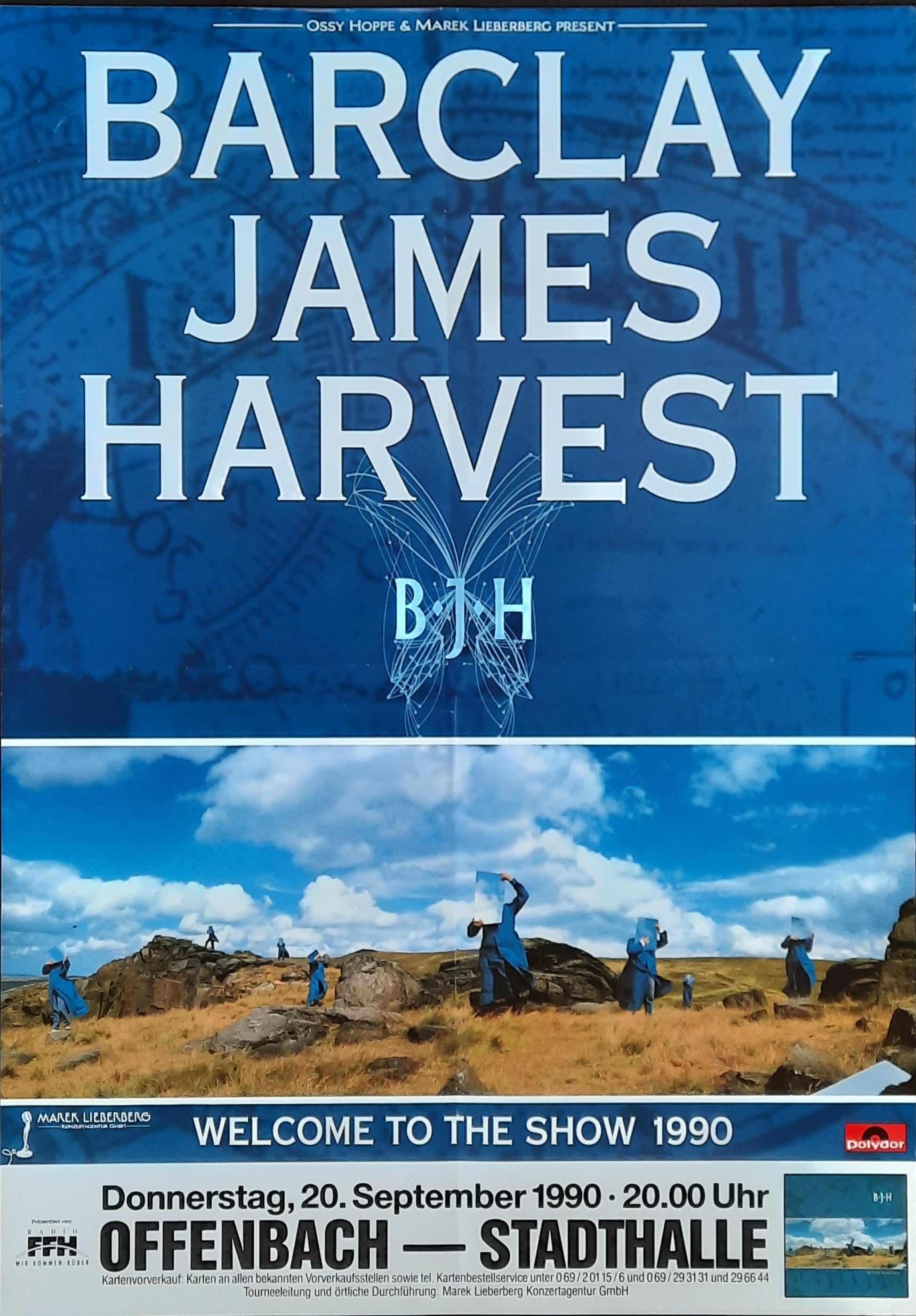 BARCLAY JAMES HARVEST Original Concert Poster September 20, 1990 Offenbach Germany 1