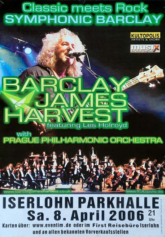 BARCLAY KAMES HARVEST Original Concert Poster April 8, 2006 Iserlohn Germany 1