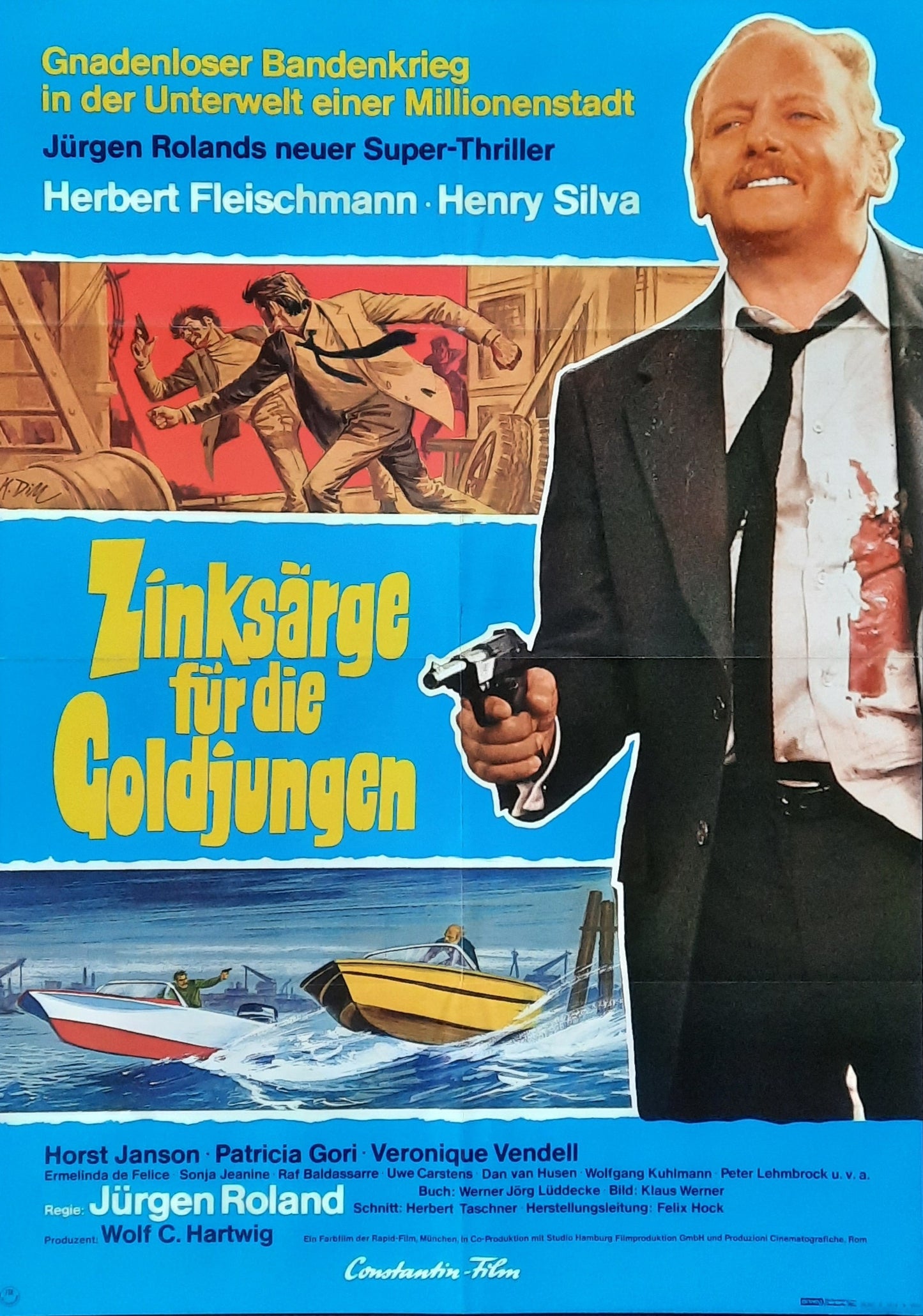 BATTLE OF THE GODFATHERS Original Movie Poster 1973 Jürgen Roland German 1-Sheet Poster