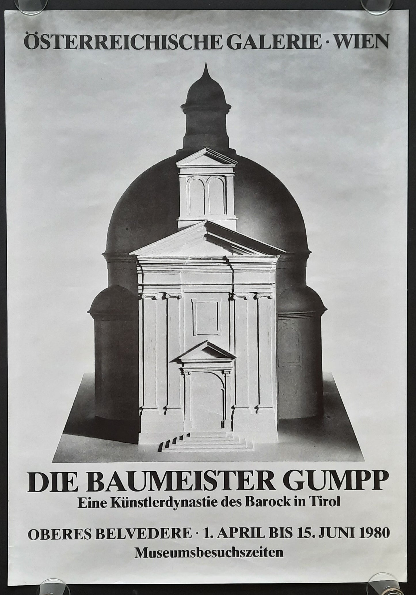 BAUMEISTER GUMPP Original Exhibition Poster 1980 Vienna Austria 1