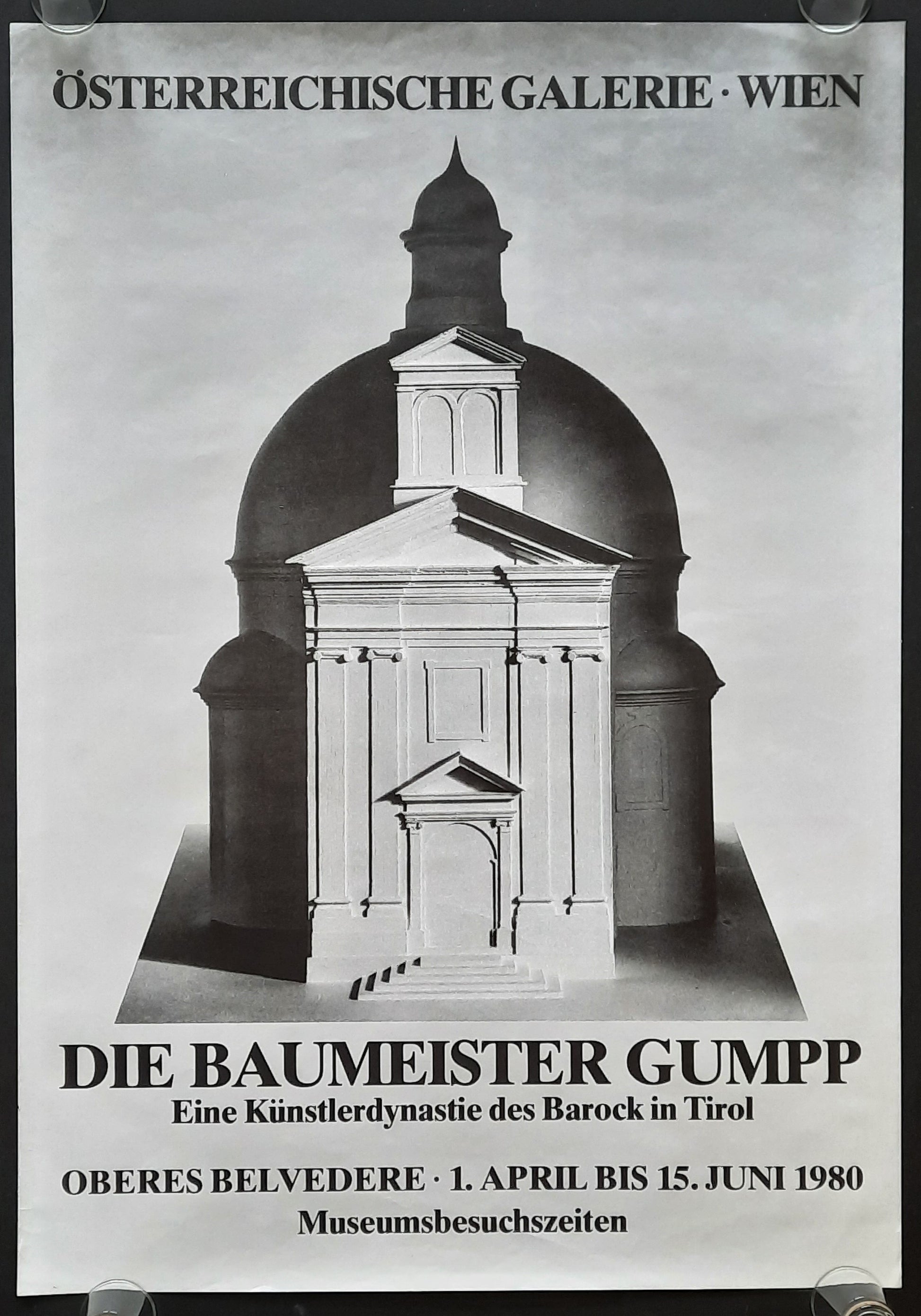 BAUMEISTER GUMPP Original Exhibition Poster 1980 Vienna Austria 1