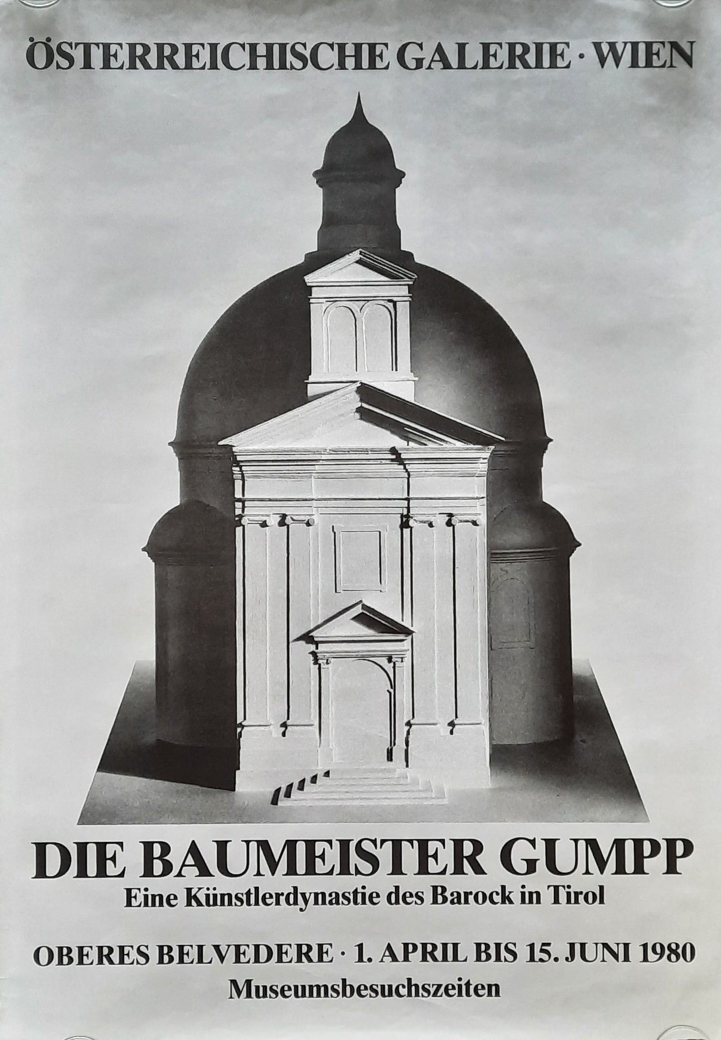 BAUMEISTER GUMPP Original Exhibition Poster 1980 Vienna Austria 1