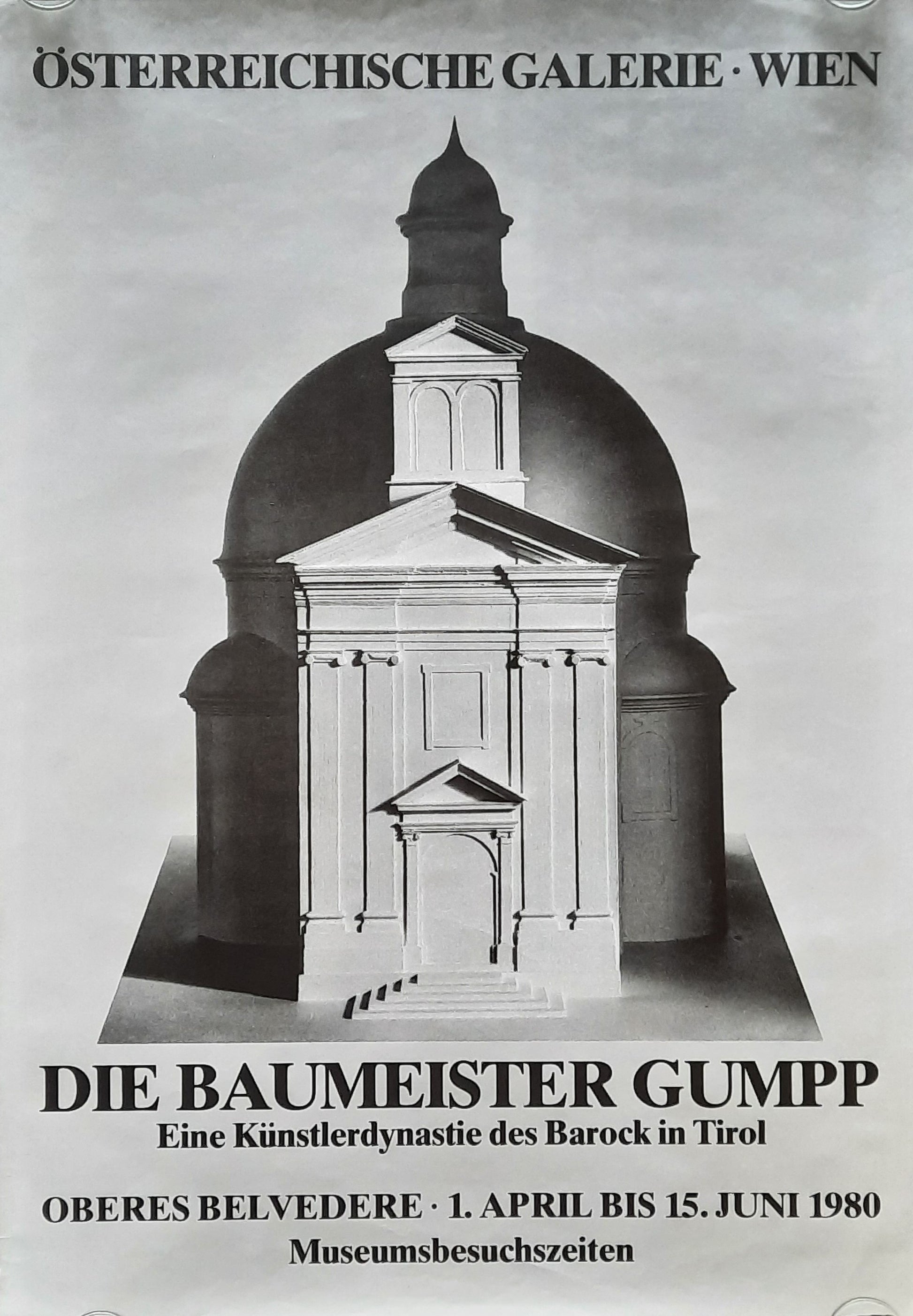 BAUMEISTER GUMPP Original Exhibition Poster 1980 Vienna Austria 1