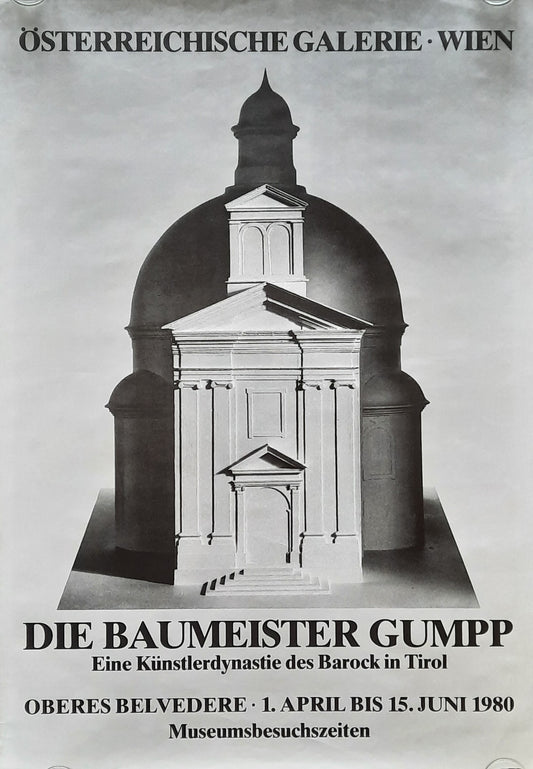 BAUMEISTER GUMPP Original Exhibition Poster 1980 Vienna Austria 1