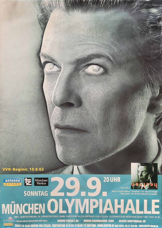 DAVID BOWIE 2002 Original Concert Poster September 29, 2002 Munich Germany