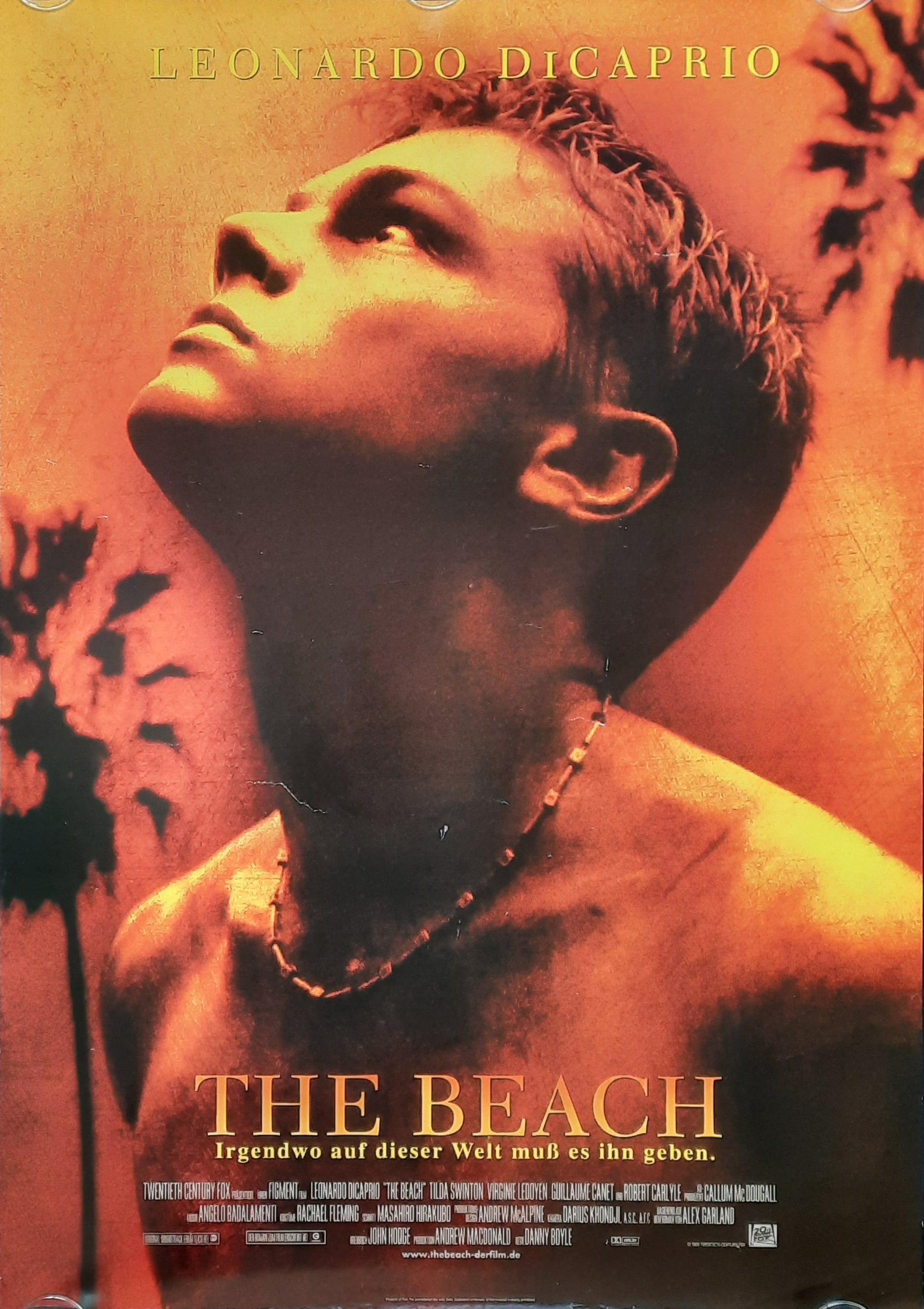 BEACH Original Movie Poster 2000 Leonardo di Caprio German 1-Sheet ROLLED 1