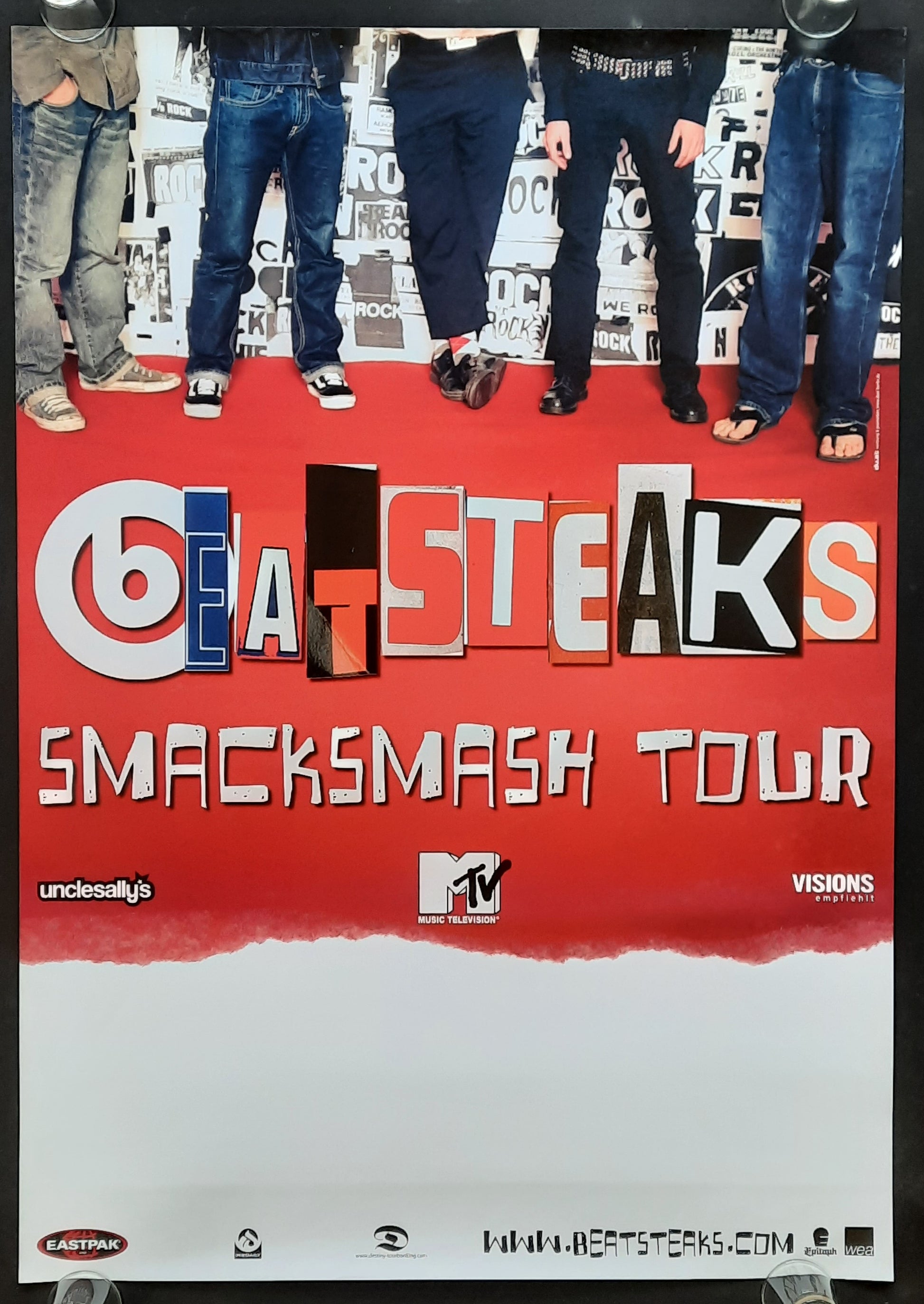 BEATSTEAKS Original Concert Poster - 2004 Album Tour SMACKSMASH