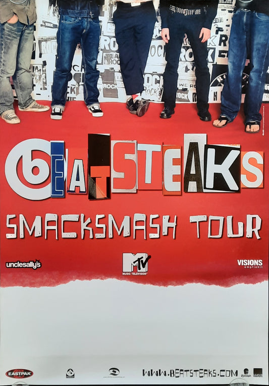 BEATSTEAKS Original Concert Poster - 2004 Album Tour SMACKSMASH 1