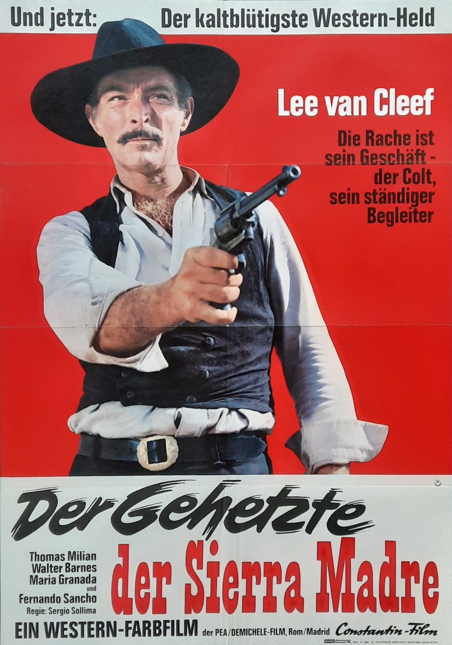 BIG GUNDOWN Original Movie Poster 1967 Lee van Cleef German 1-Sheet Poster