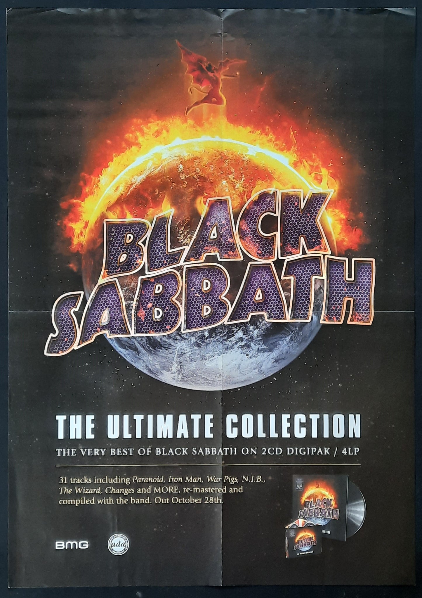 BLACK SABBATH Original Promotion Poster - 2016 Album THE ULTIMATE COLLECTION 1