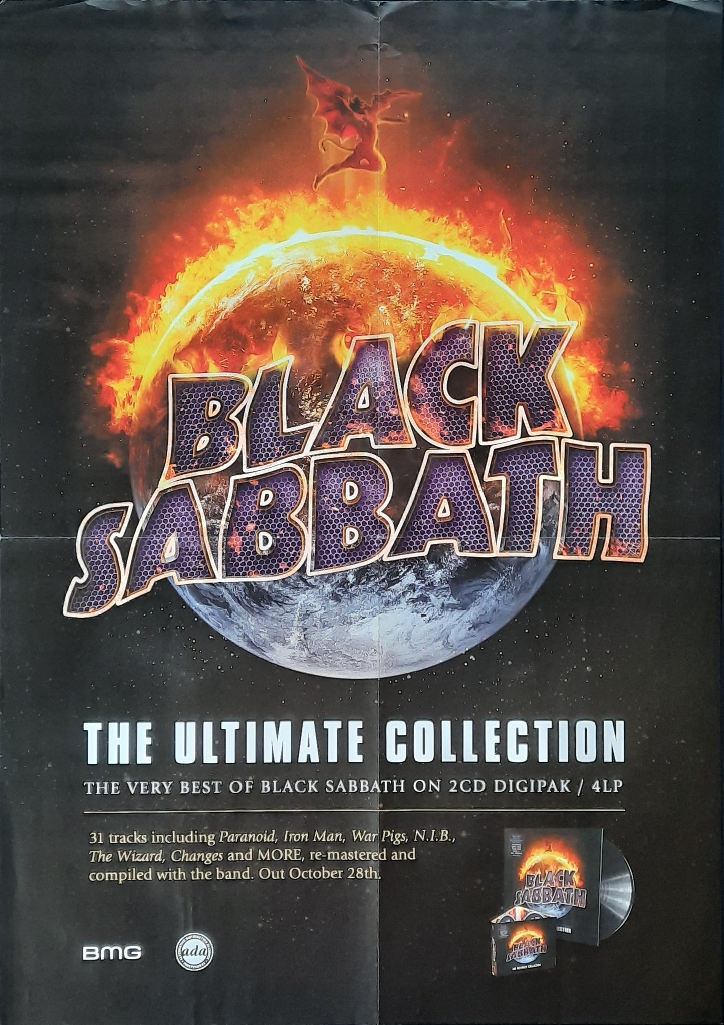 BLACK SABBATH Original Promotion Poster - 2016 Album THE ULTIMATE COLLECTION 1