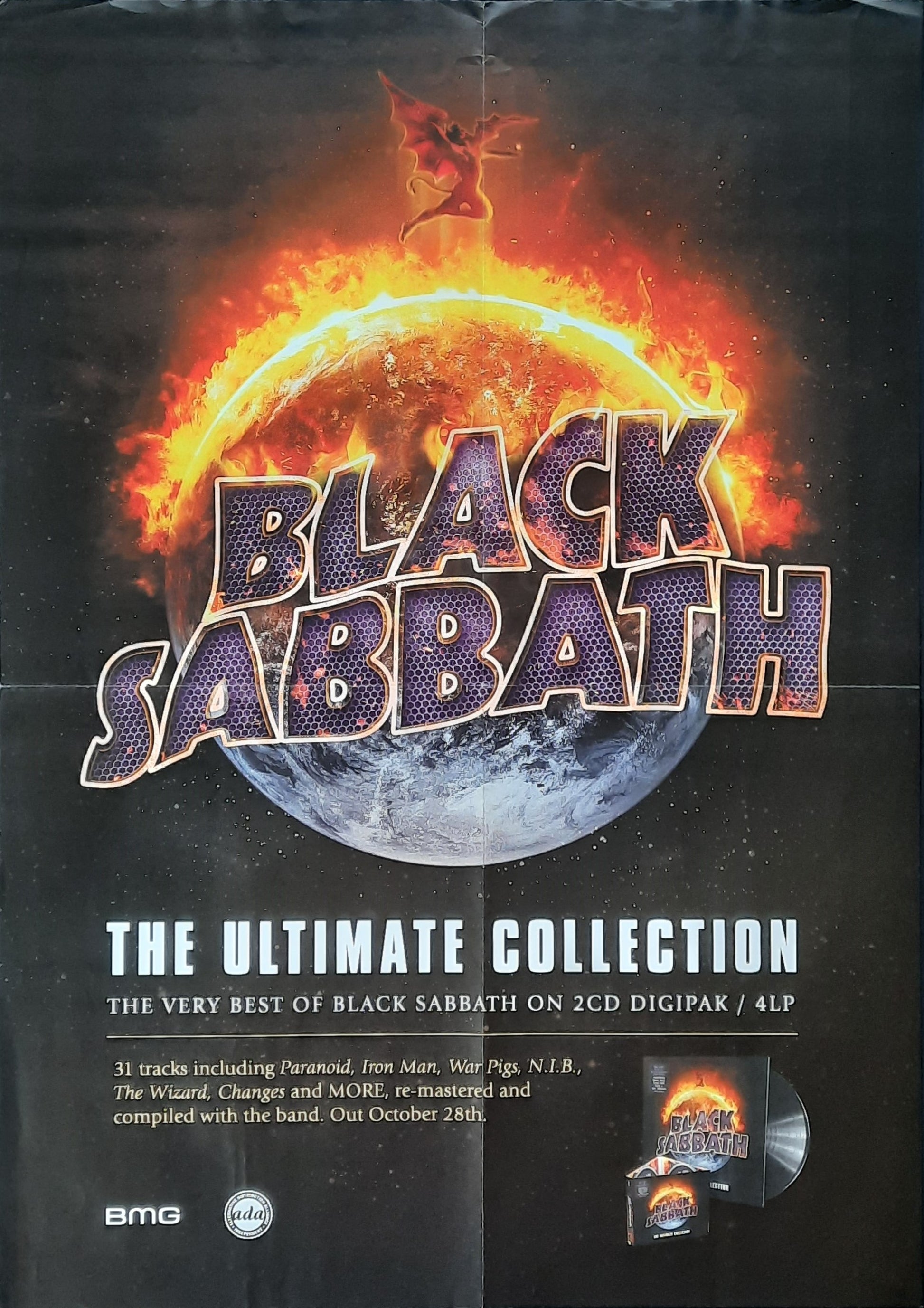 BLACK SABBATH Original Promotion Poster - 2016 Album THE ULTIMATE COLLECTION 1