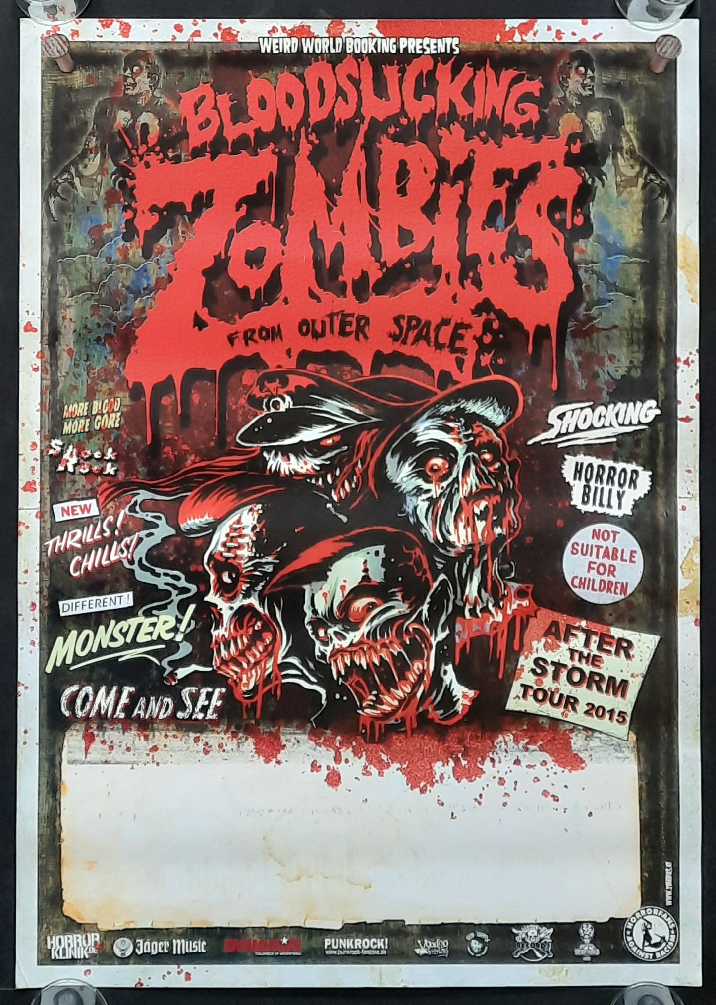 BLOODSUCKING ZOMBIES FROM OUTER SPACE Original Concert Poster 2015 42x59 1