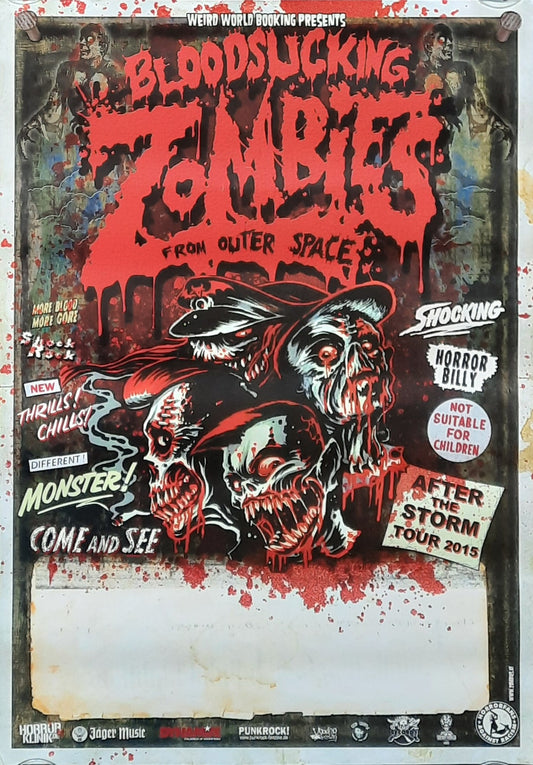 BLOODSUCKING ZOMBIES FROM OUTER SPACE Original Concert Poster 2015 42x59 1