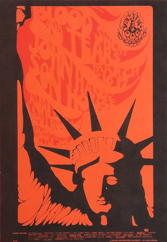 BLOOD SWEAT AND TEARS Original Concert Poster 1968 Avalon Ballroom San Francisco