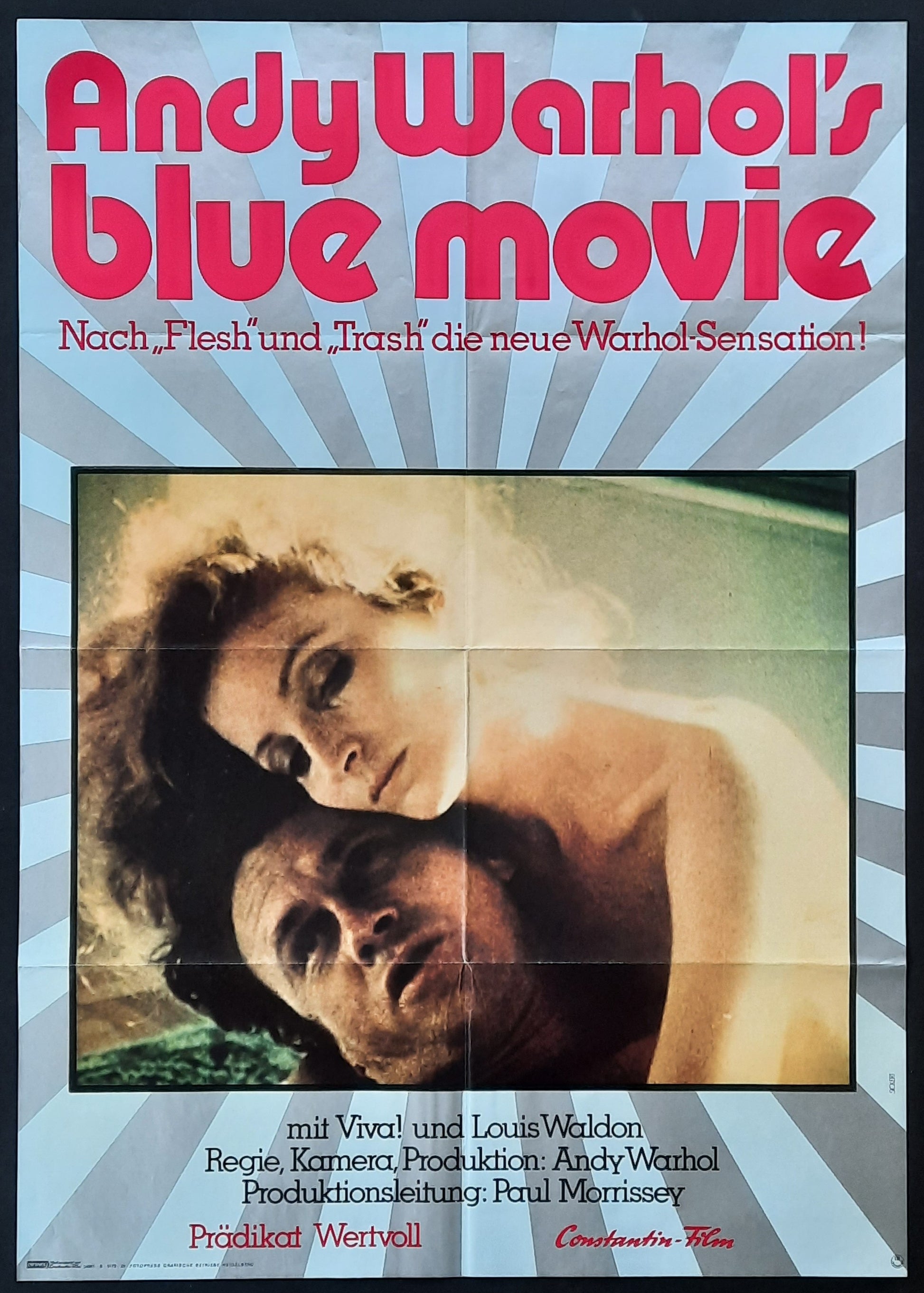 BLUE MOVIE Original Movie Poster 1969 Andy Warhol Germany 1972 1
