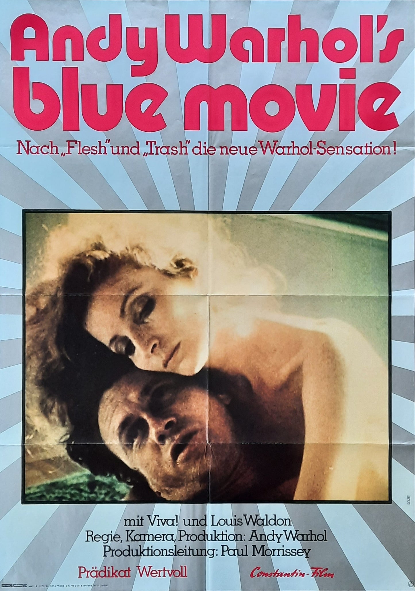 BLUE MOVIE Original Movie Poster 1969 Andy Warhol Germany 1972 1