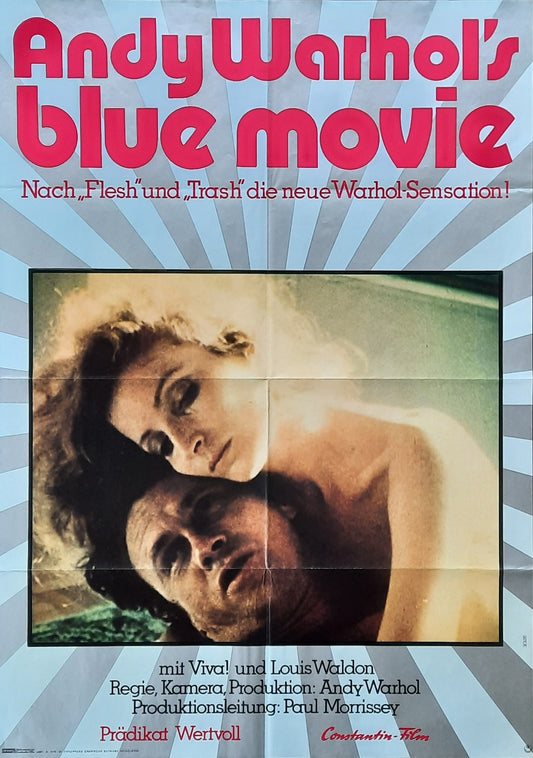 BLUE MOVIE Original Movie Poster 1969 Andy Warhol Germany 1972 1