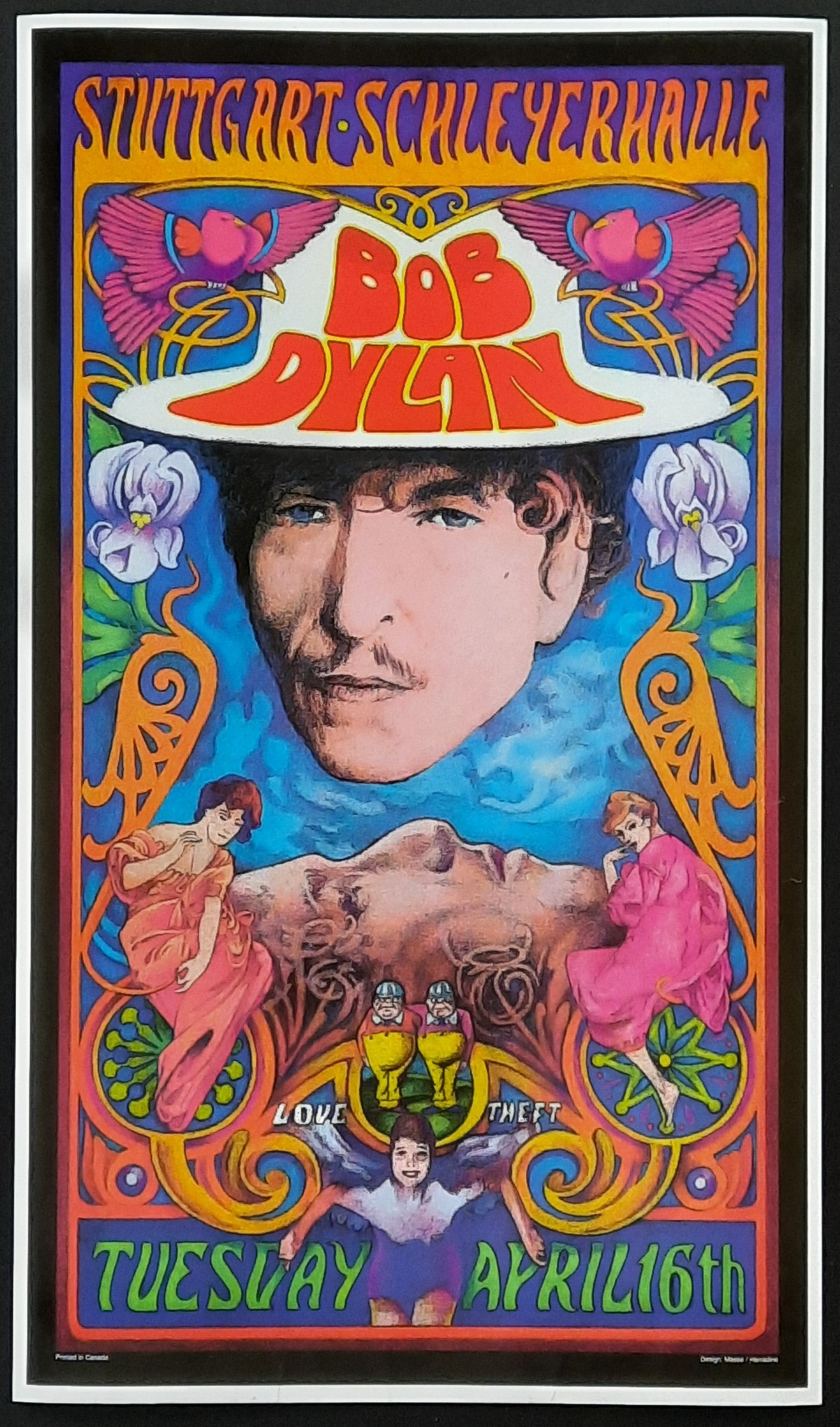 BOB DYLAN 2002 Original Gig Poster - Stuttgart Germany LOVE & THEFT TOUR by Bob Masse