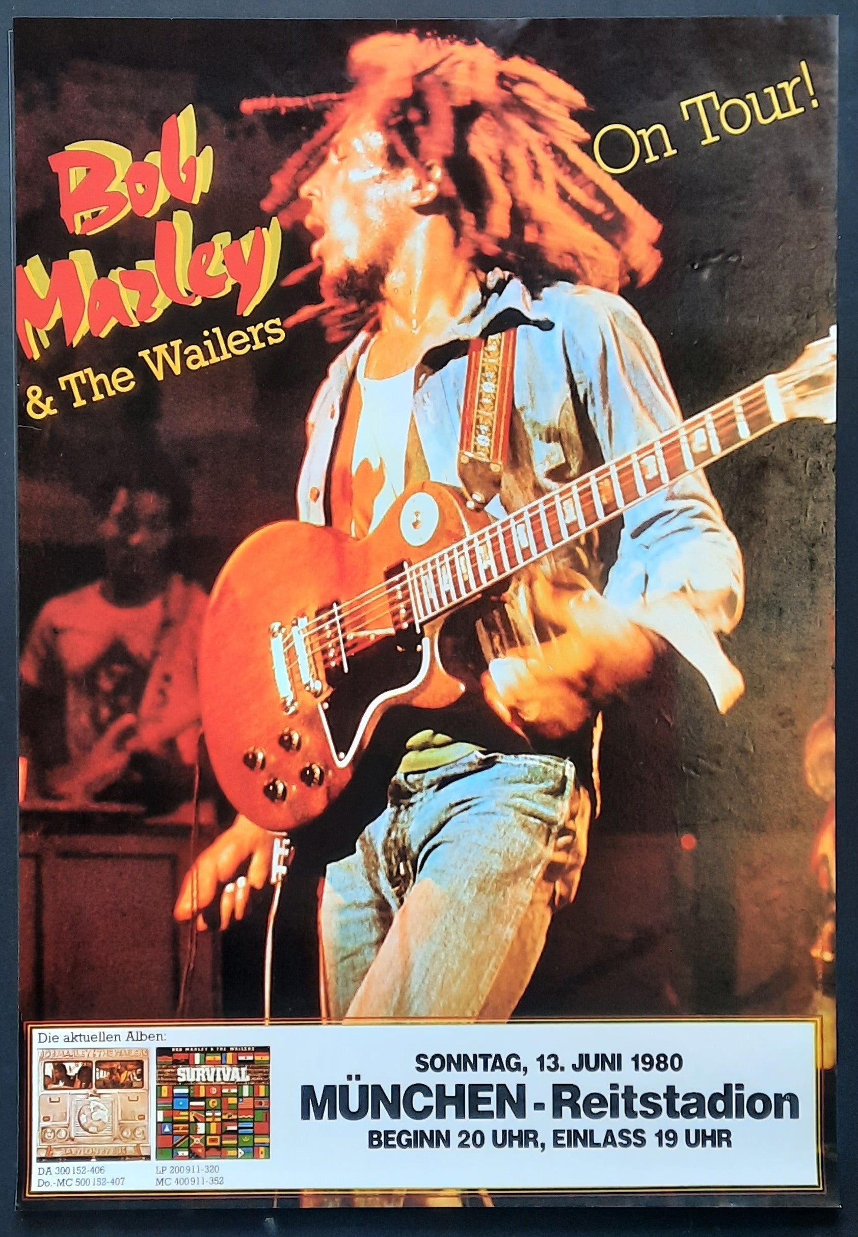 BOB MARLEY Concert Poster June 13, 1980 Munich Germany Pirate Print