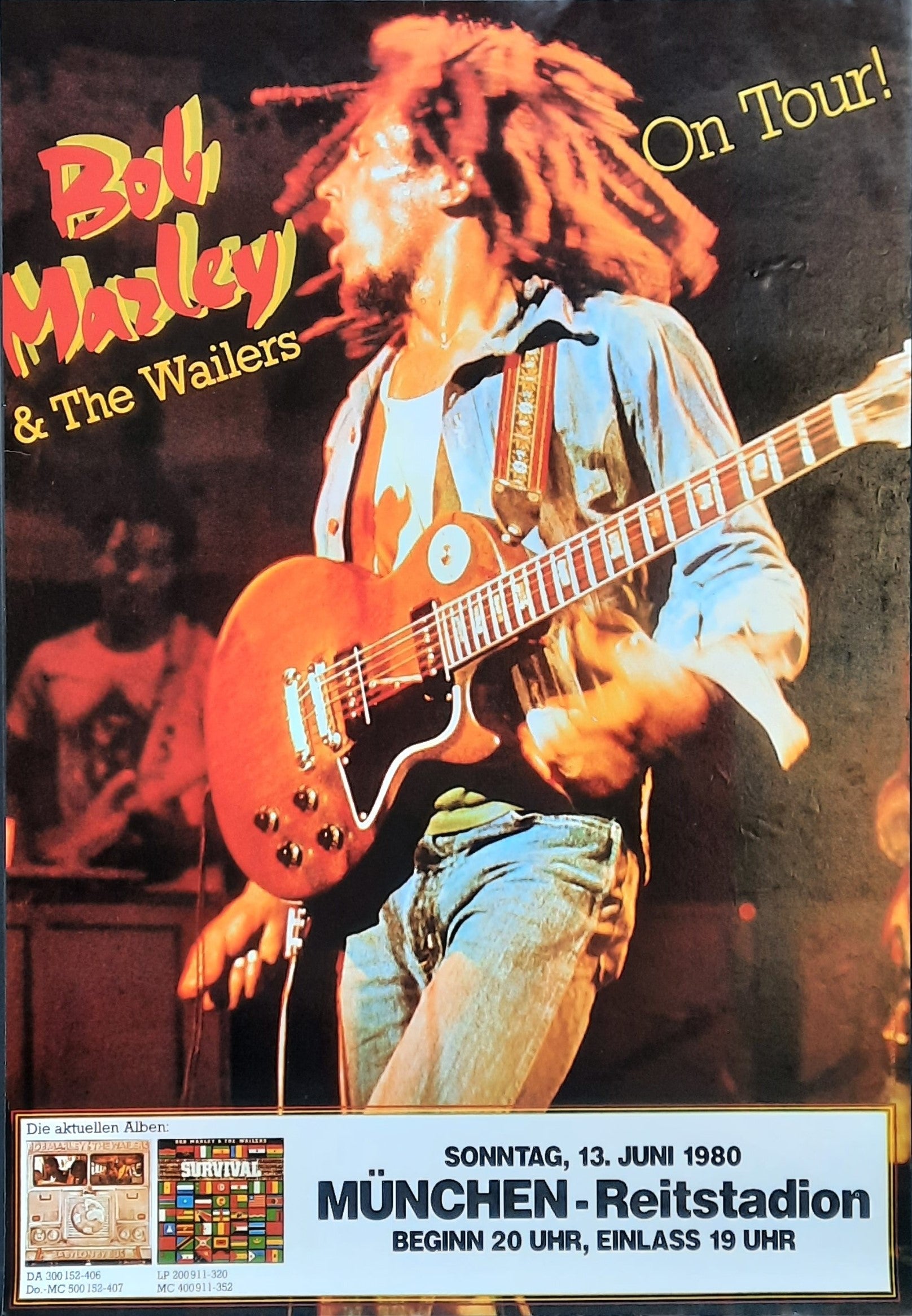 BOB MARLEY Concert Poster June 13, 1980 Munich Germany Pirate Print