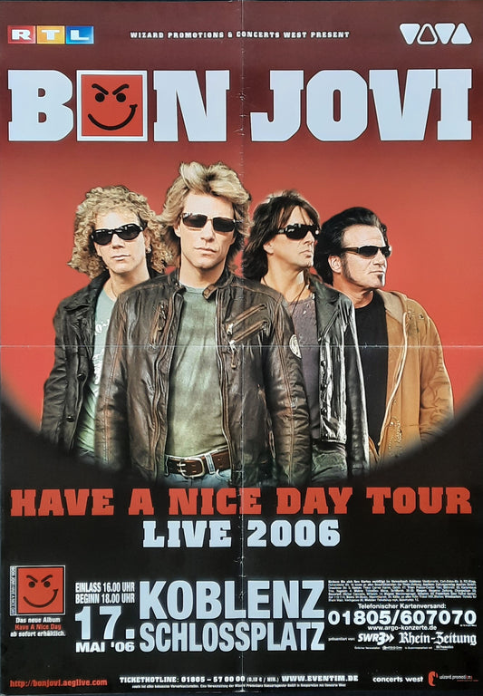 BON JOVI Original Concert Poster May 17, 2006 Koblenz