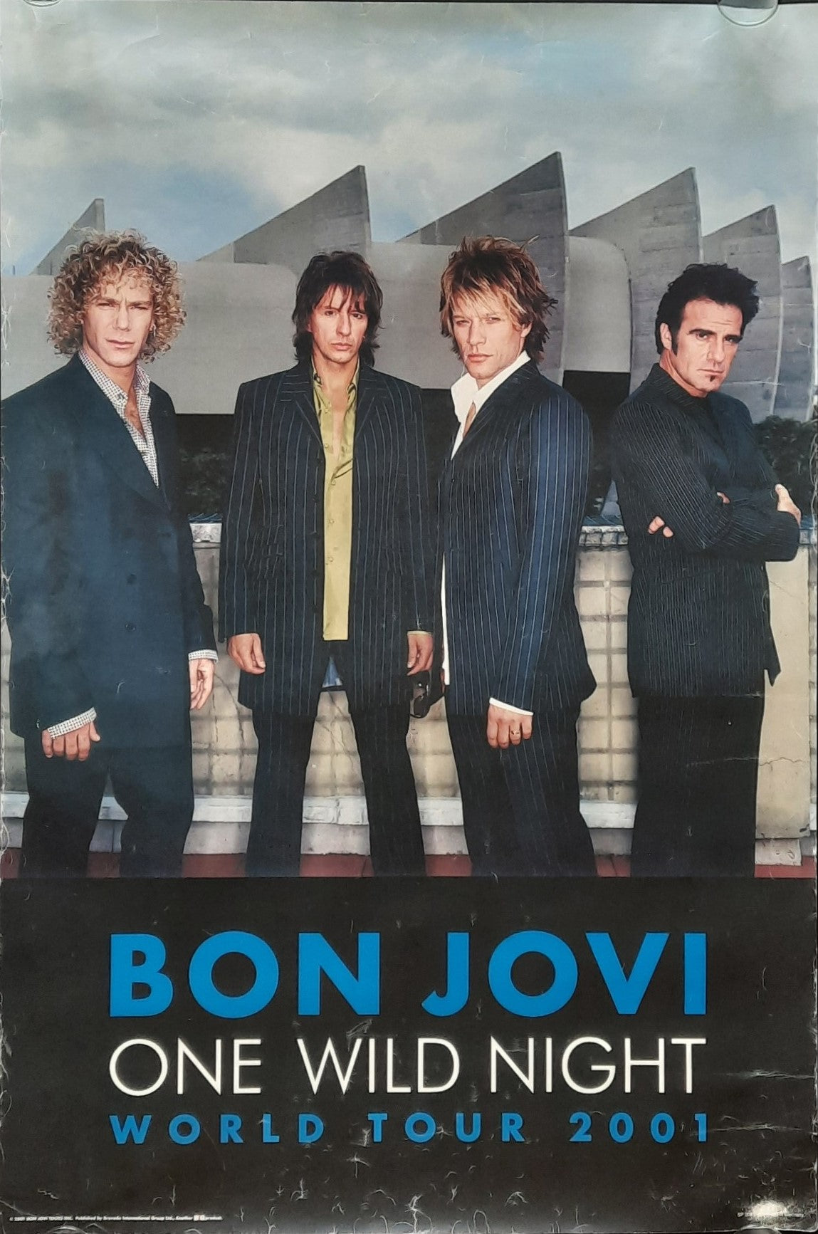 BON JOVI Original Promotion Poster 2001 World Tour ONE WILD NIGHT