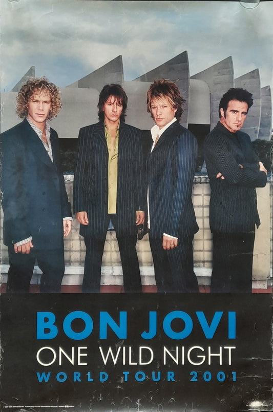 BON JOVI Original Promotion Poster 2001 World Tour ONE WILD NIGHT