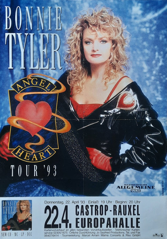 BONNIE TYLER Original Concert Poster April 22, 1993 Castrop-Rauxel Germany 1
