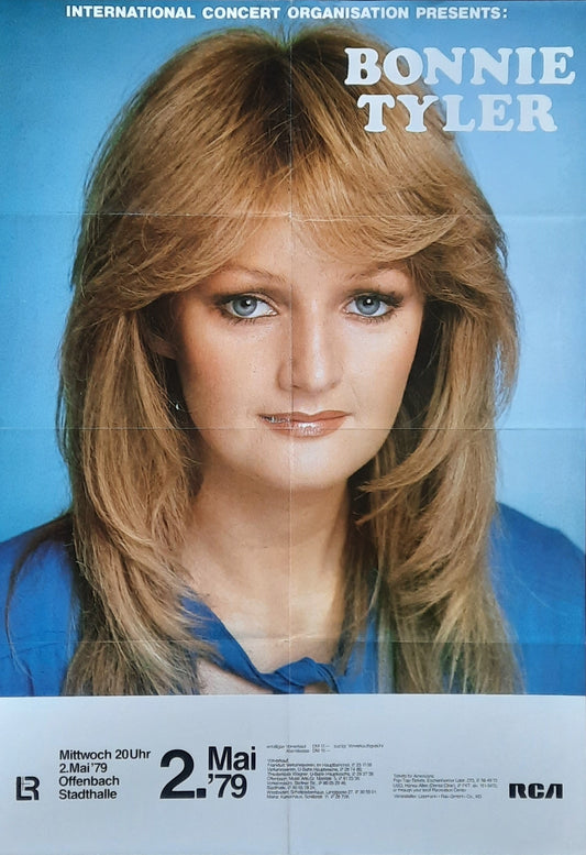 BONNIE TYLER Original Concert Poster May 2, 1979 Offenbach Germany