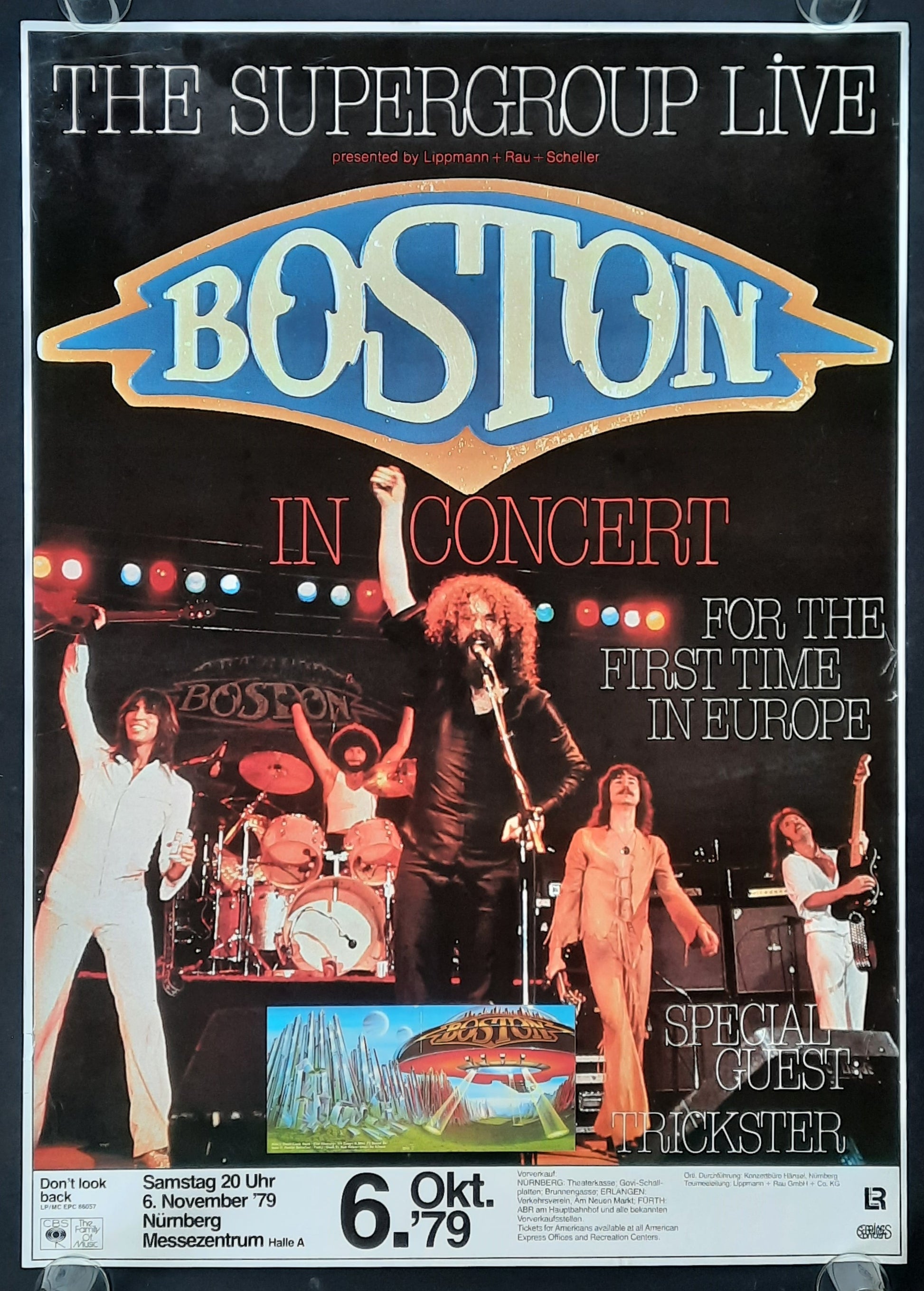 BOSTON Original Concert Poster October 6, 1979 Nuremberg Germany 1