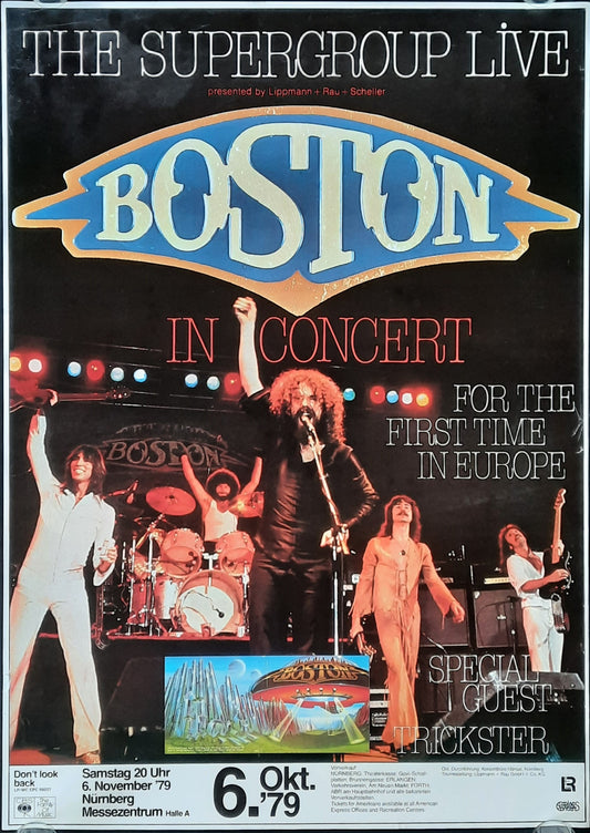 BOSTON Original Concert Poster October 6, 1979 Nuremberg Germany 1