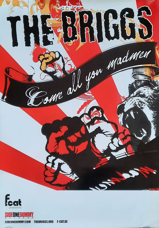 BRIGGS Original Concert Poster 2008 Come All Your Madman Tour