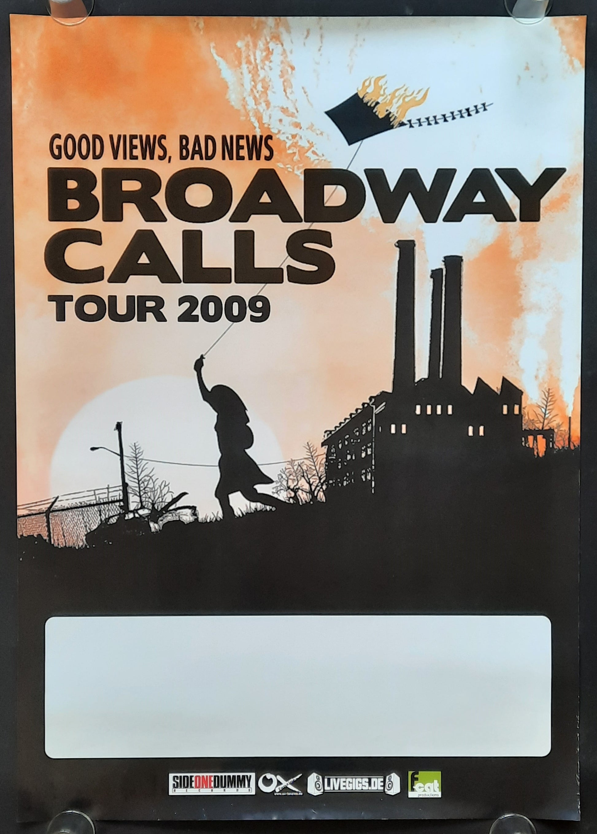 BROADWAY CALLS Original Concert Poster 2009 Good Views, Bad Views Tour