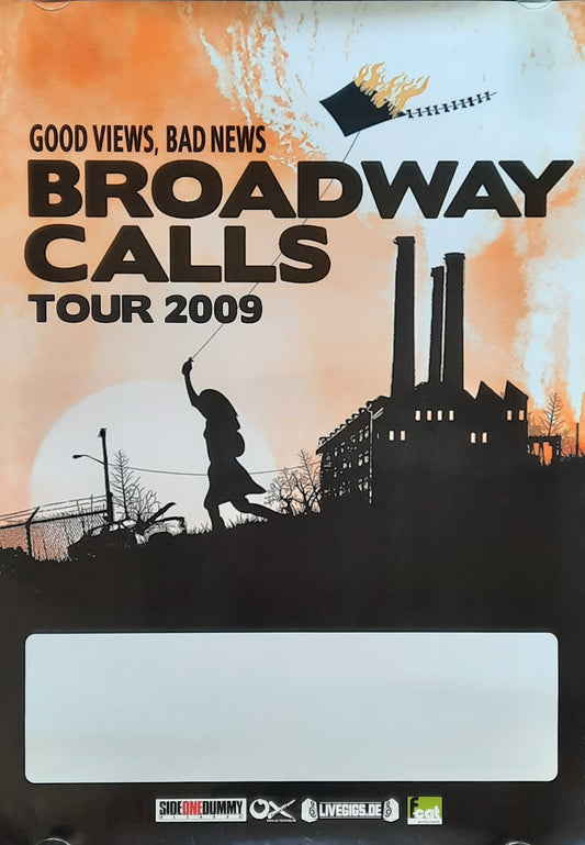 BROADWAY CALLS Original Concert Poster 2009 Good Views, Bad Views Tour 1