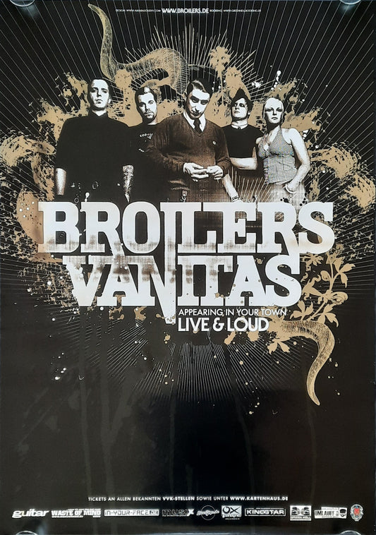 BROILERS Original Concert Poster 2007 Live & Loud Tour 1