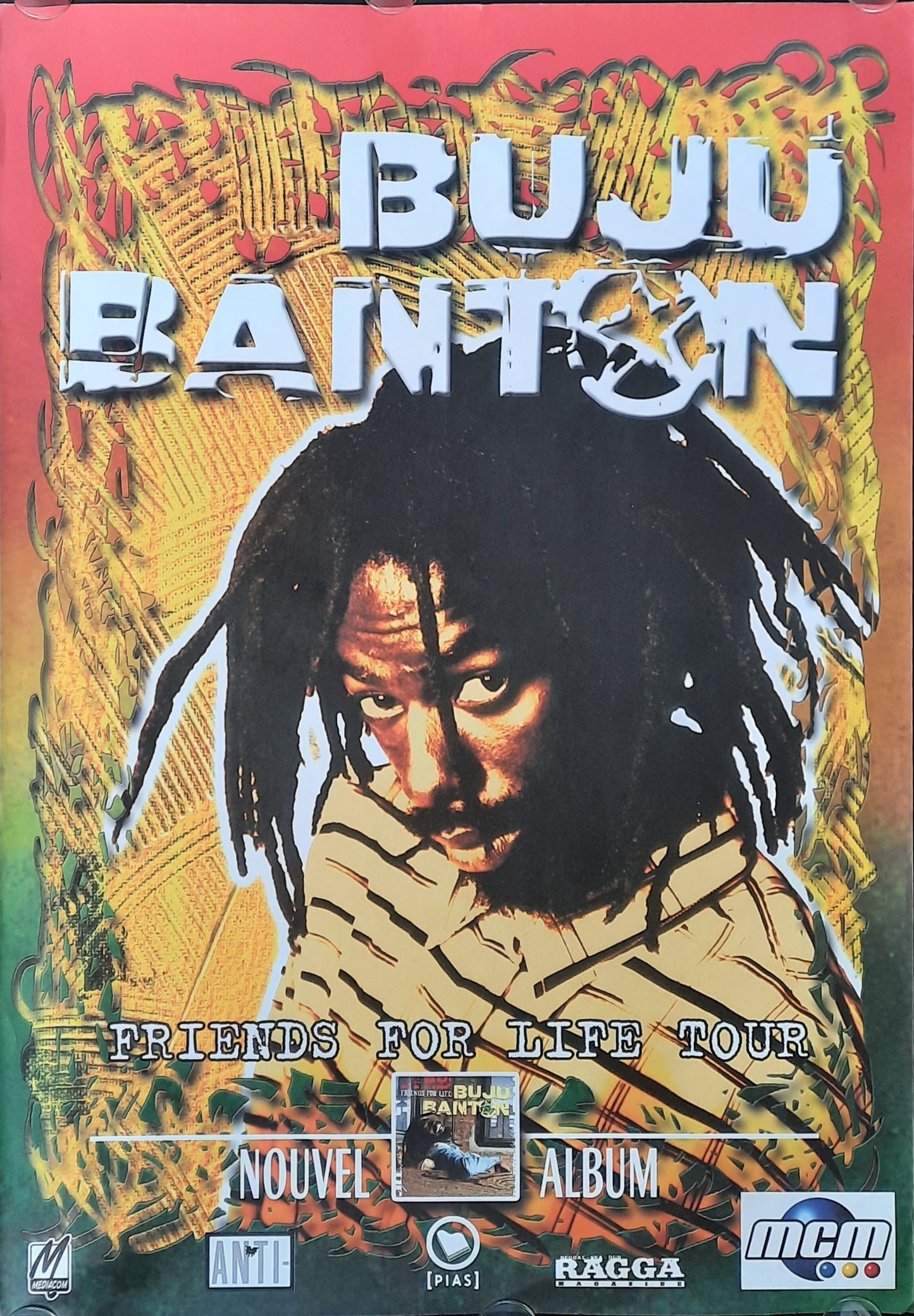 BUJU BANTON Original Concert Poster 2003 Germany Europe SUBWAY POSTER 1