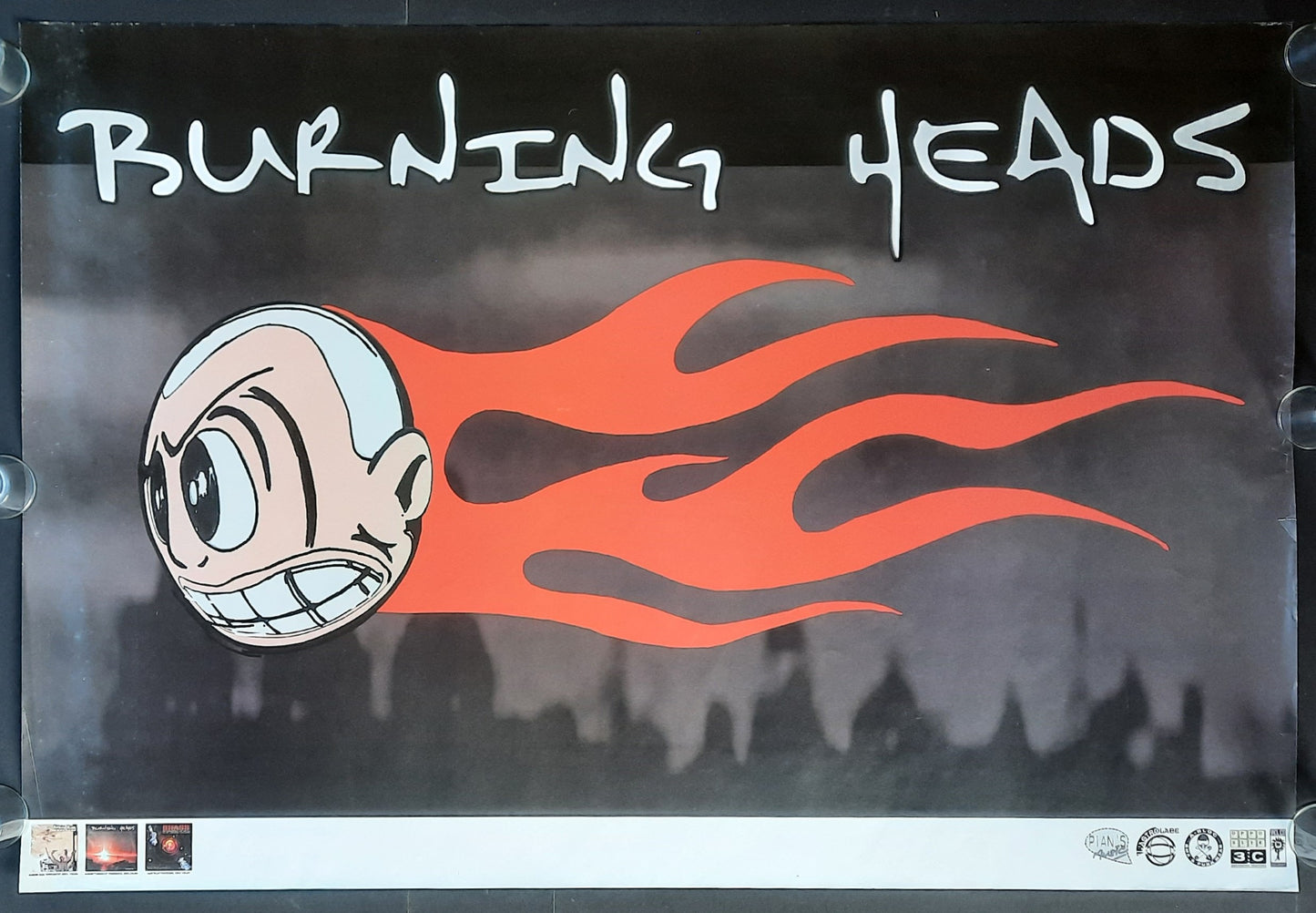 BURNING HEADS Original Concert Poster 2004 Europe SUBWAY POSTER 1