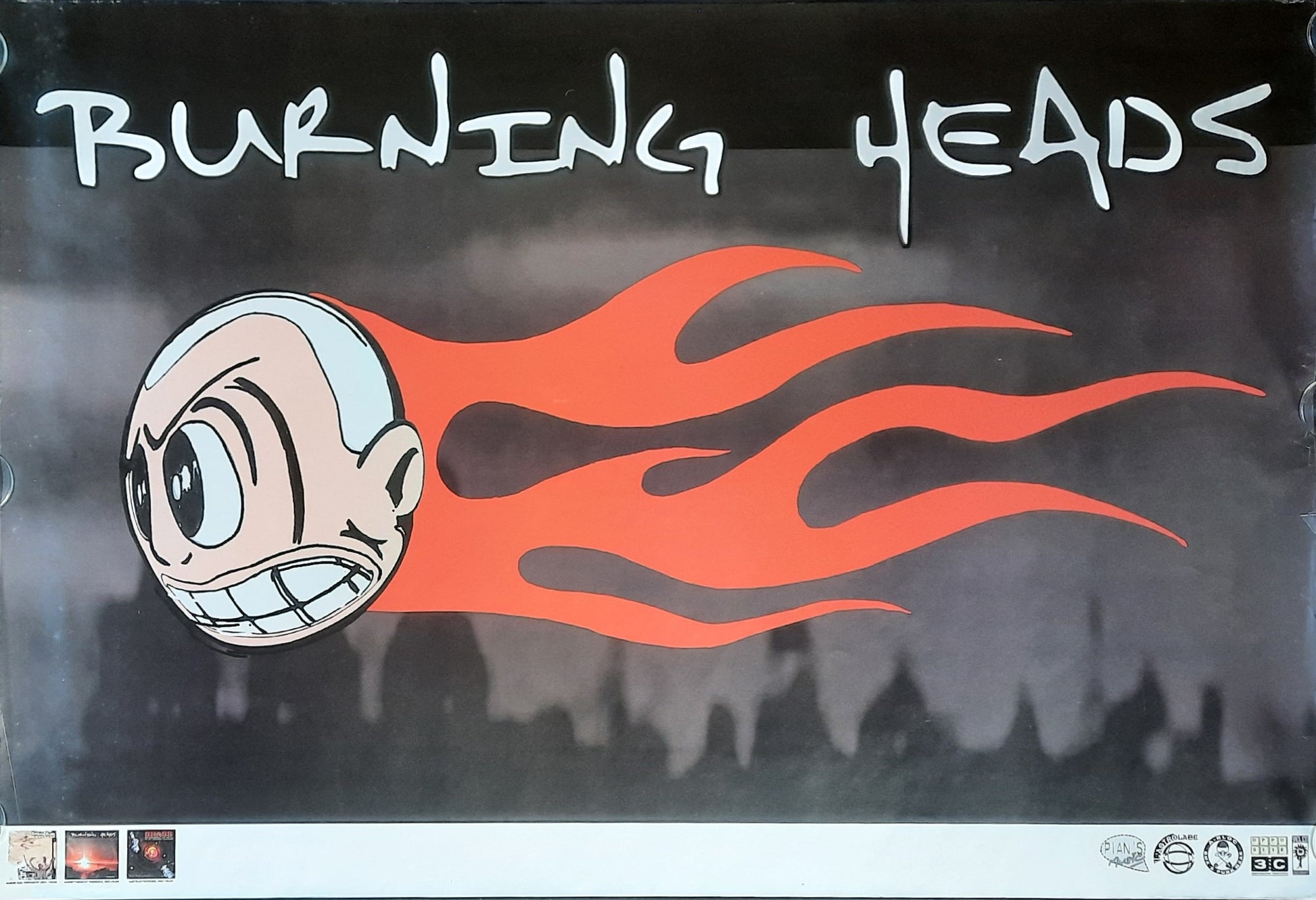 BURNING HEADS Original Concert Poster 2004 Europe SUBWAY POSTER 1